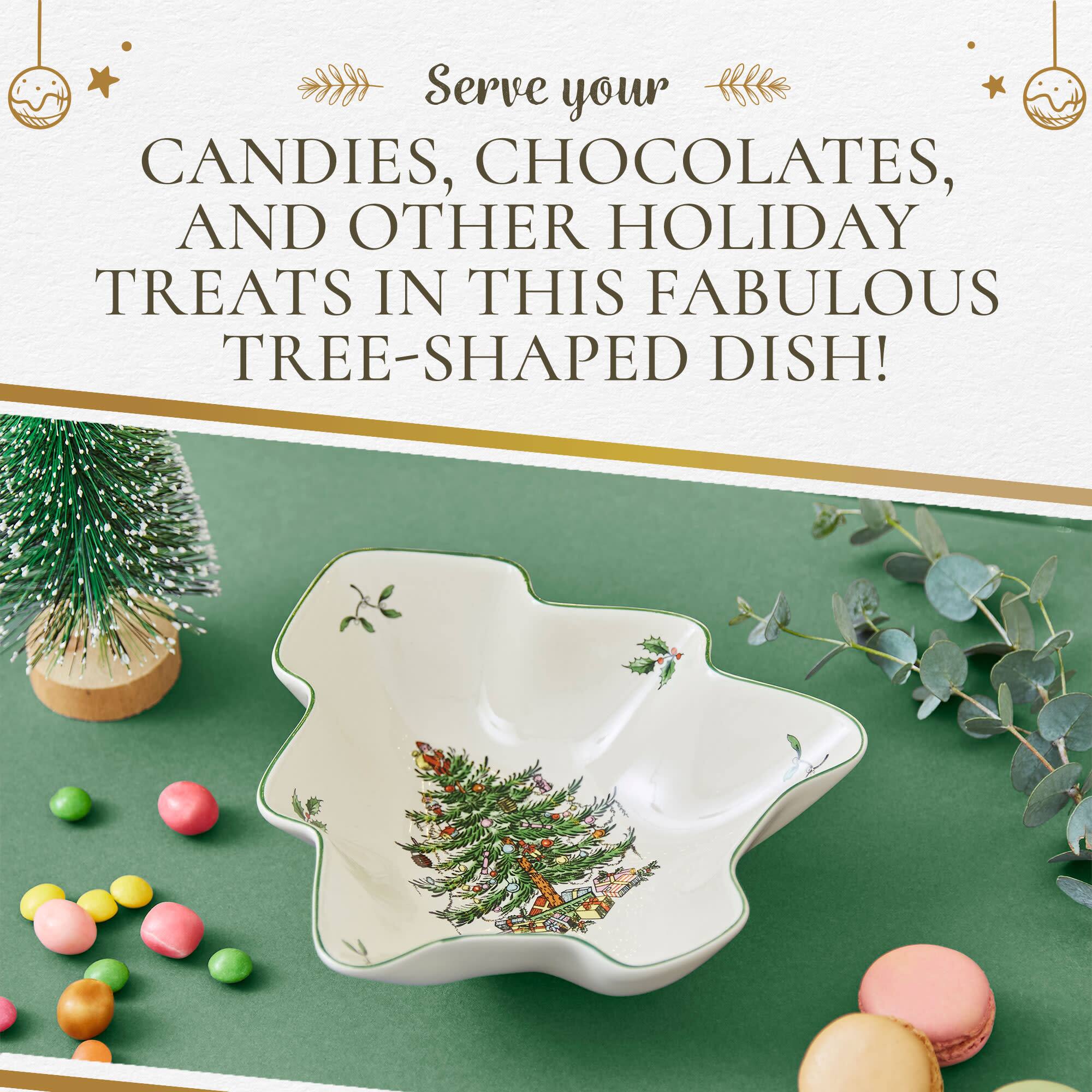 Serve your CANDIES, CHOCOLATES, AND OTHER HOLIDAY TREATS IN THIS FABULOUS TREE-SHAPED DISH!