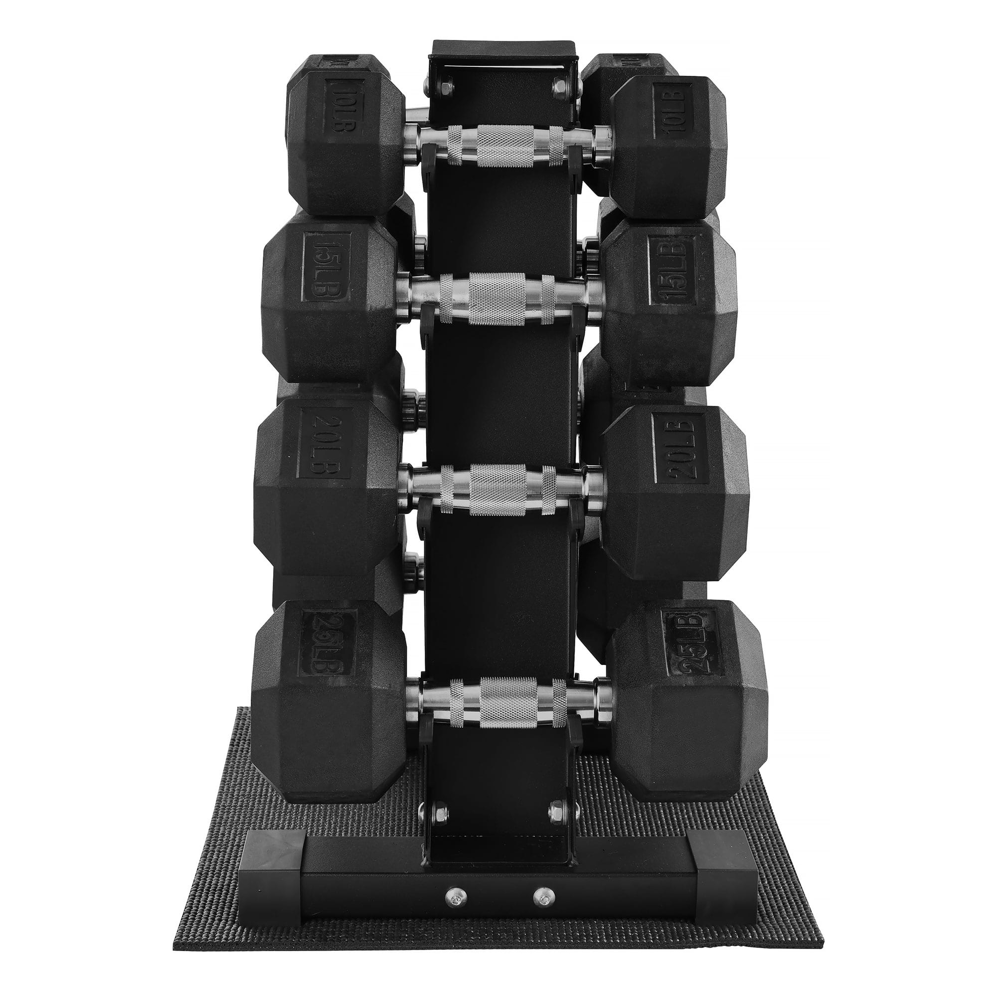 BalanceFrom Fitness BalanceFrom Dumbbell Set with Stand, Rubber