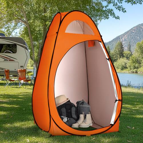 Alt View 9. Winado - 6 FT Camping Pop Up Tent Instant Portable Shower Dressing Fitting Tent Privacy Toilet, Changing Room for Outdoor Camping - Orange.