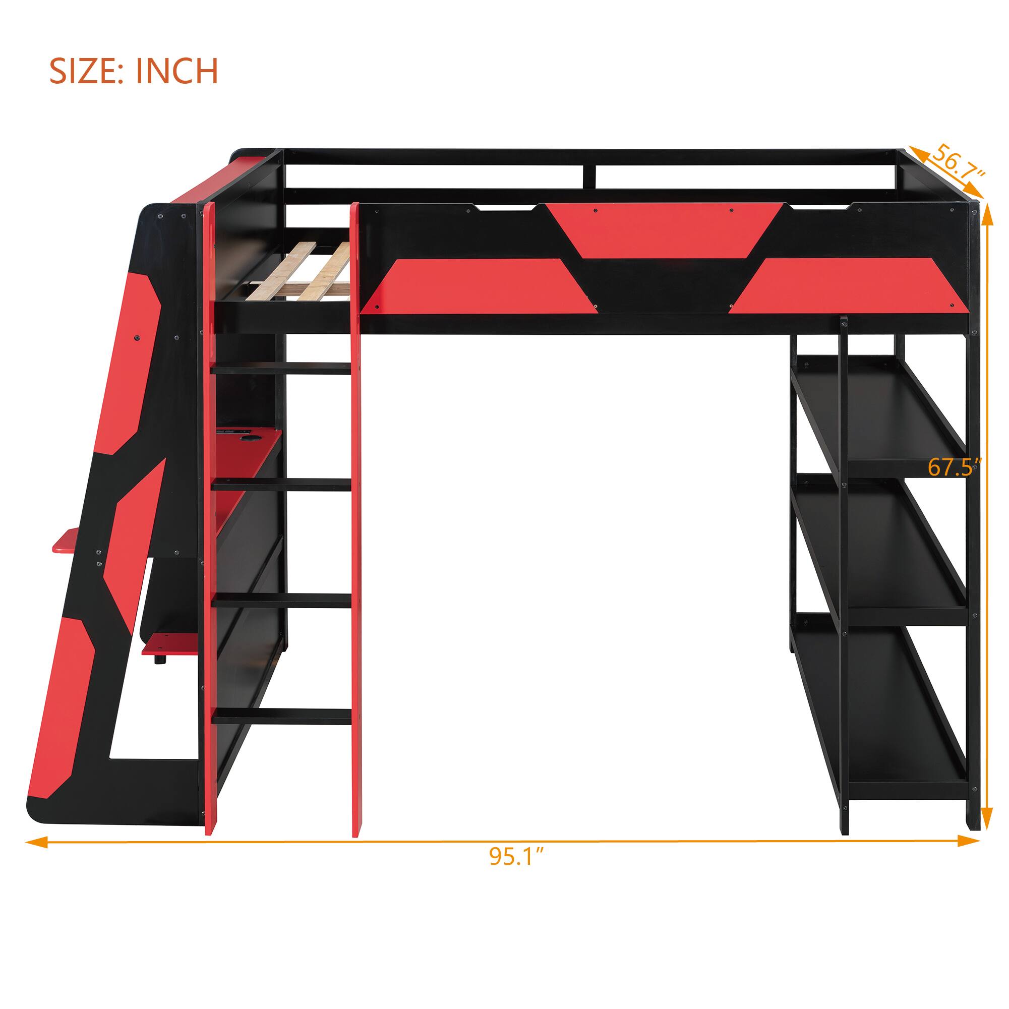 SIZE: INCH  
56.7" 67.5" 95.1"