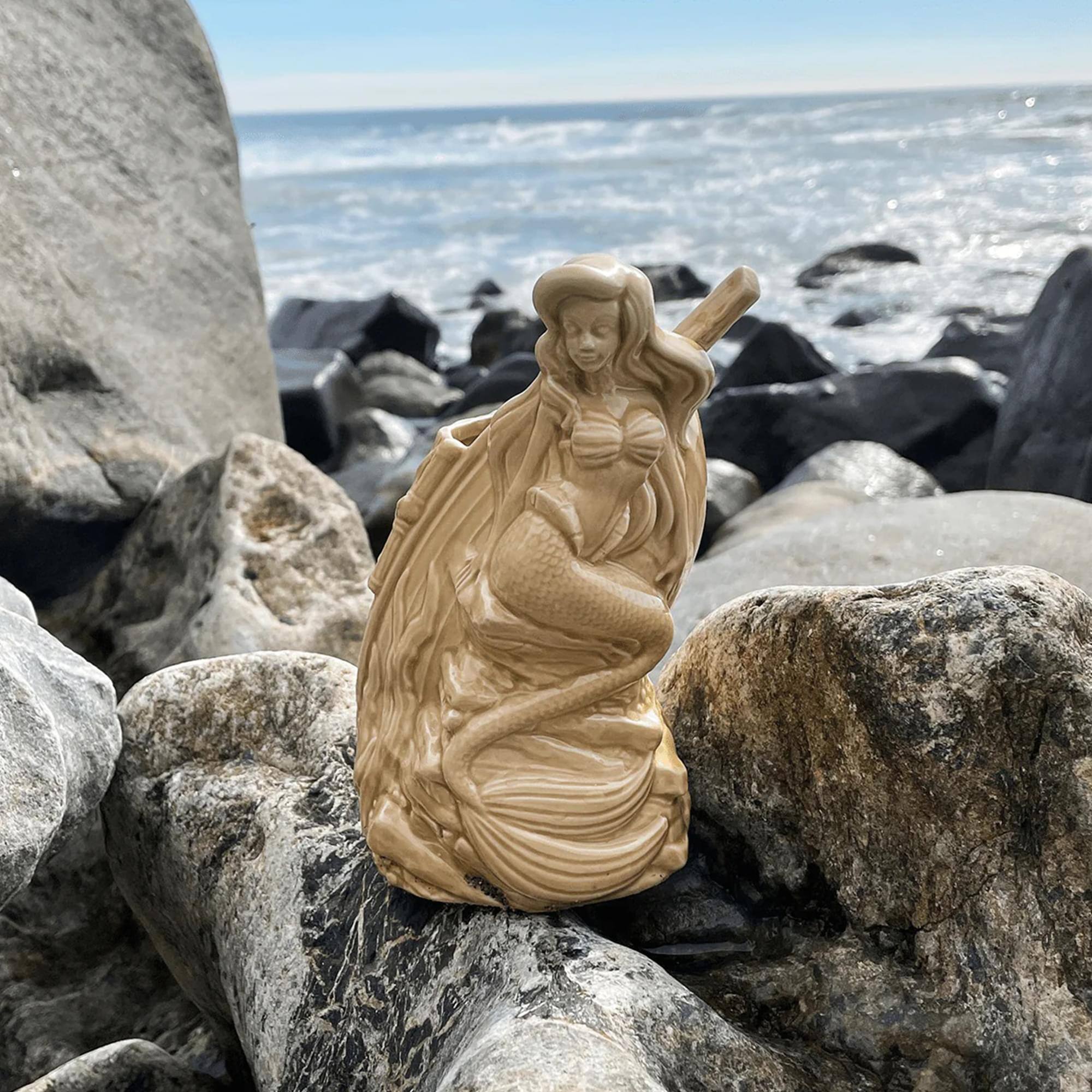 Alt View 4. Disney - Disney The Little Mermaid Mondo Tee-Kis Ariel Sand Ceramic Tiki Mug - Beige.