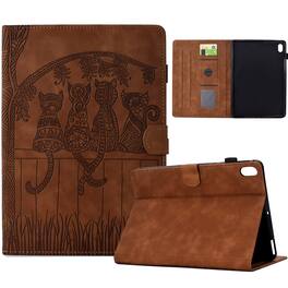 Dteck - Shockproof Folio Case for Apple iPad (10th Generation) 10.9" 2022 with Smart Sleep Wake, PU Leather Stand Wallet Cover - Brown