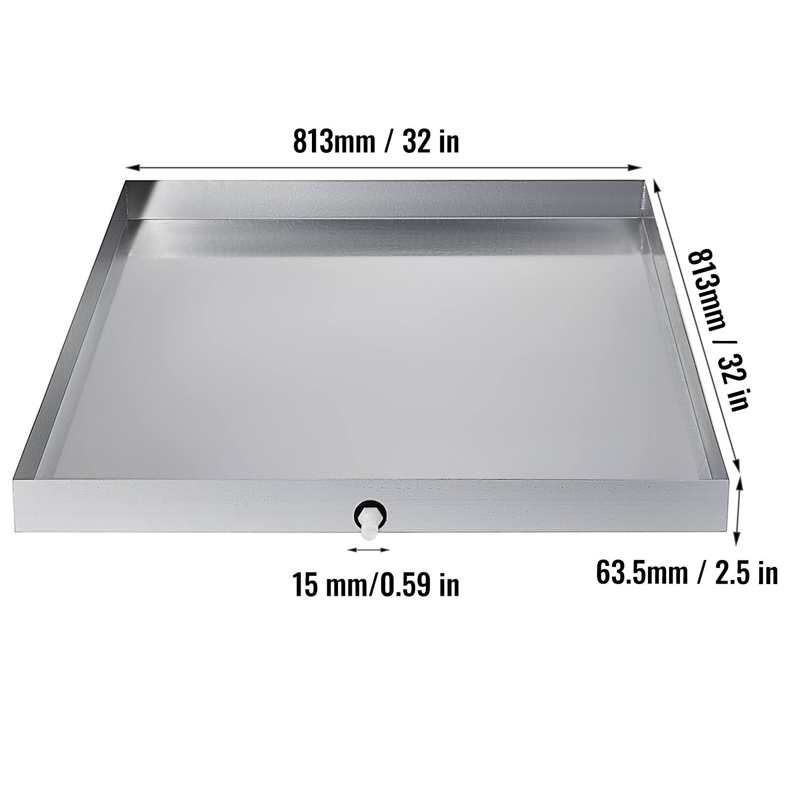 813mm / 32 in  
63.5mm / 2.5 in  
15 mm / 0.59 in
