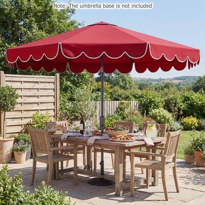 8 ft red patio umbrella Midtown Umbrellas - 10-Year-No-Fade with Terylast Fabric, Auto-Tilt Aluminum Frame and 8 Reinforced Ribs for Deck, Pool, Garden & Beach For added peace of mind 7.5' Diameter Steel Patio Umbrella