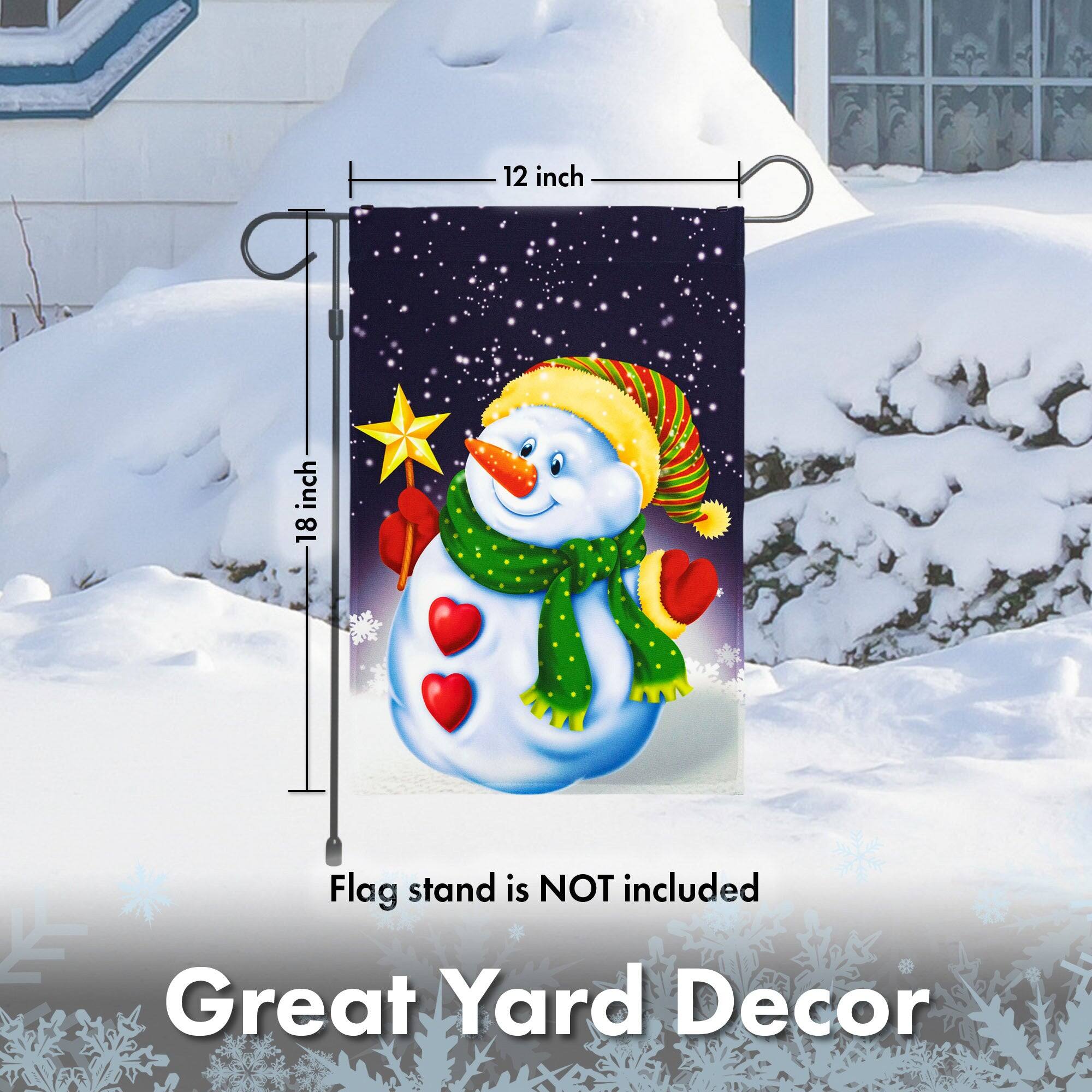 12 inch x 18 inch  
Flag stand is NOT included  
Great Yard Decor