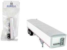 HO Logistics Replicas - Covered Grain Trailer White with Silver Tarp 1/87 (HO) Scale Plastic Model Car by HO Logistics