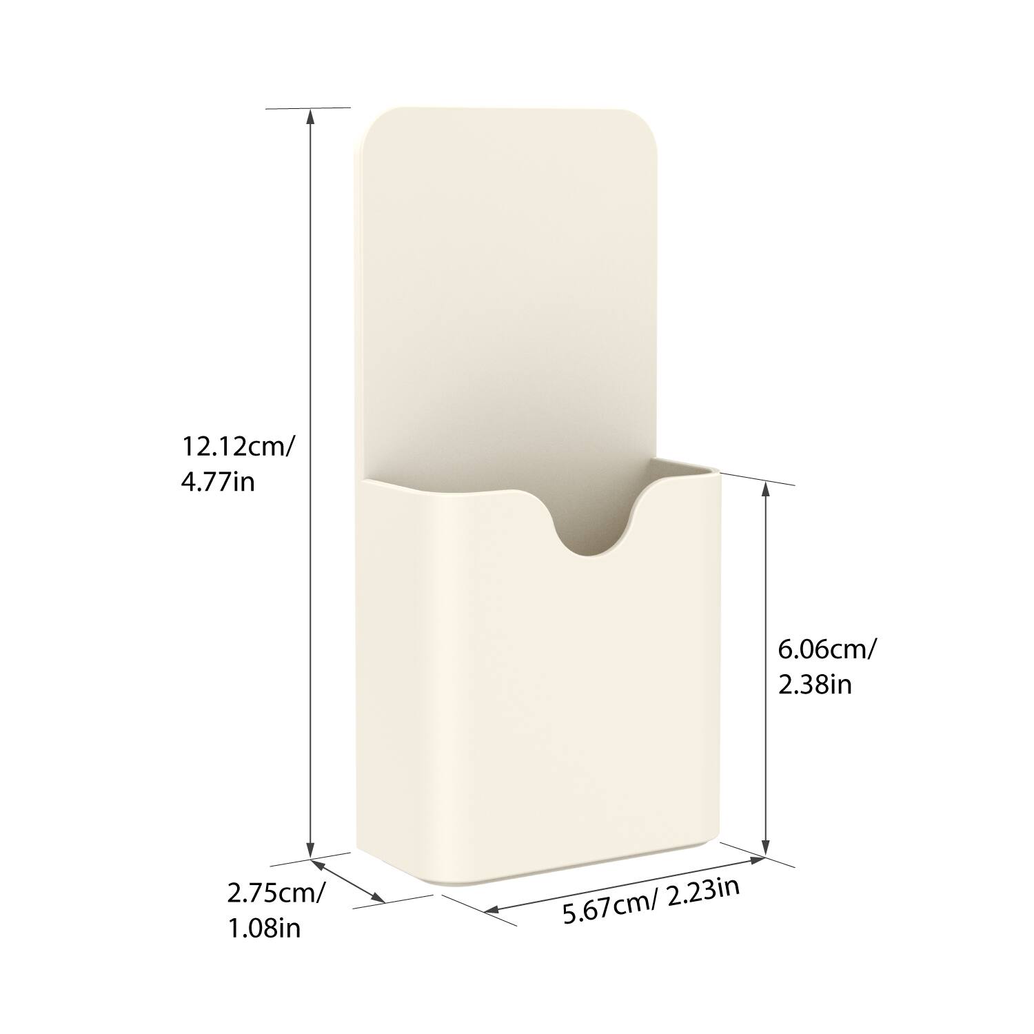 12.12cm/ 4.77in  
6.06cm/ 2.38in  
2.75cm/ 1.08in  
5.67cm/ 2.23in