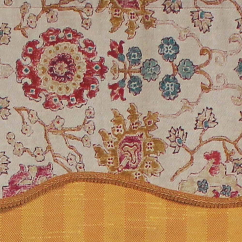 Left. RLF Home - RLF Home Centennial Glory Window Treatment Valance 3" Rod Pocket 50" x 16" Marigold - Marigold.