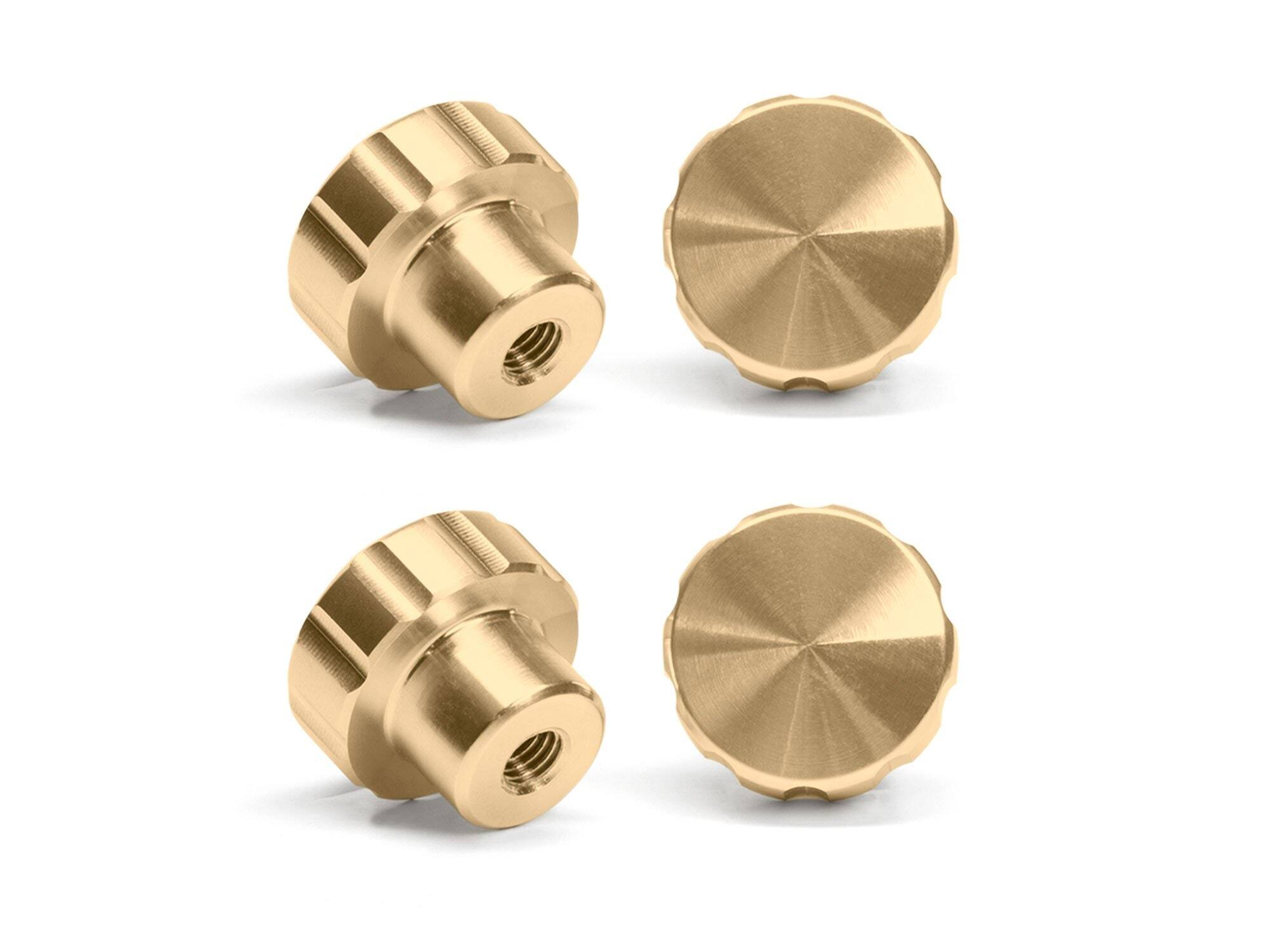 Front. WeatherTech - Solid Billet Aluminum Knobs for CupFone | Rose Gold – 4 Pack - Rose Gold.