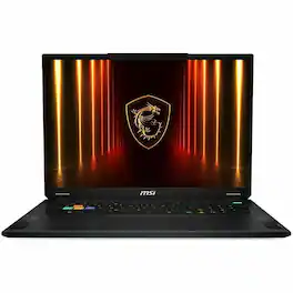 MSI - 18" Gaming Laptop 3840 x 2400 Retina - Intel Core Ultra 9 275HX with 64GB Memory - GeForce RTX 5090 - 2 TB SSD - Midnight Black, Black