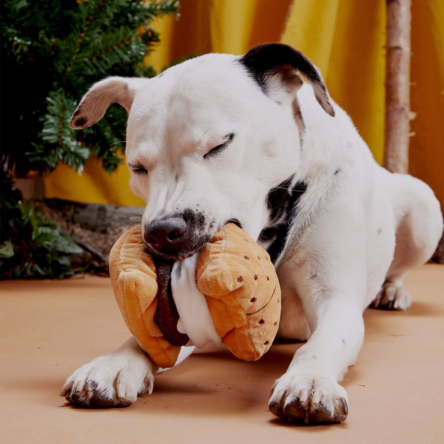 Back. BARK - Bark Multicolored Plush More S'mores Dog Toy 1 pk (Case of 3) - Multicolored.