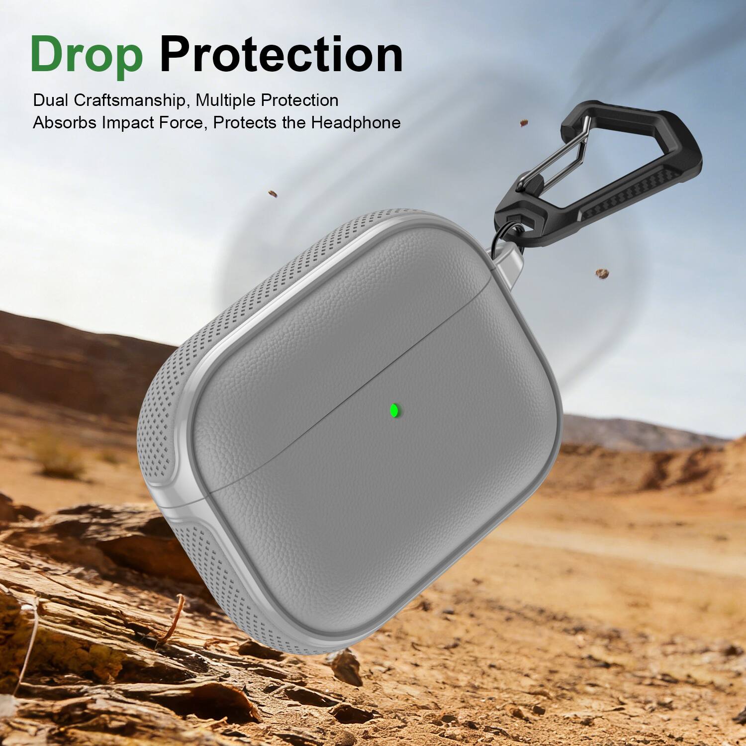 Drop Protection  
Dual Craftsmanship, Multiple Protection  
Absorbs Impact Force, Protects the Headphone