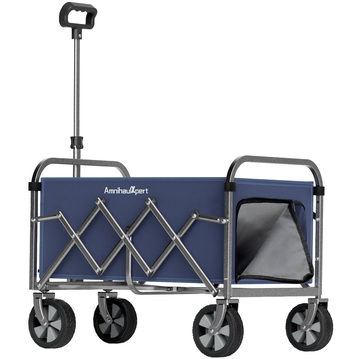 Alt View 8. Loheer - Loheer Foldable Wagon Cart Heavy Duty Collapsible Wagon with All Terrain Wheels for Camping Garden and Shopping.