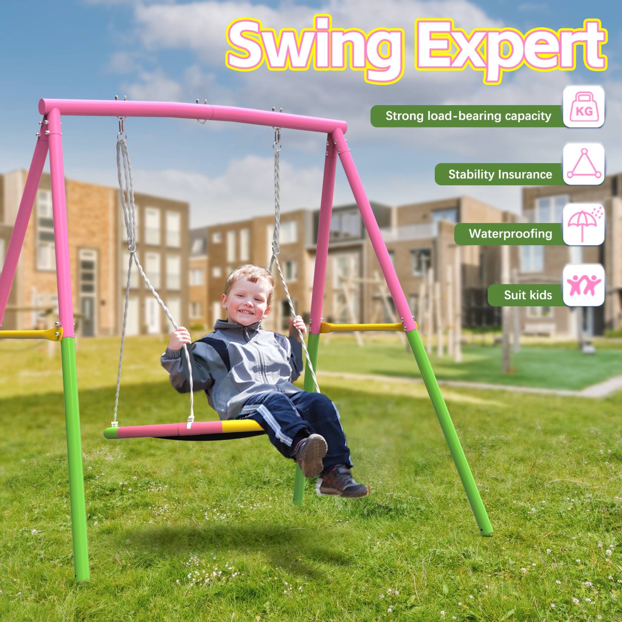 Swing Expert

- Strong load-bearing capacity
- Stability Insurance
- Waterproofing
- Suit kids