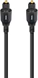 AudioQuest - Pearl Optical 4.9' Digital Toslink Fiber-Optic Cable with Toslink to Toslink Connectors - Black/Gray Stripes