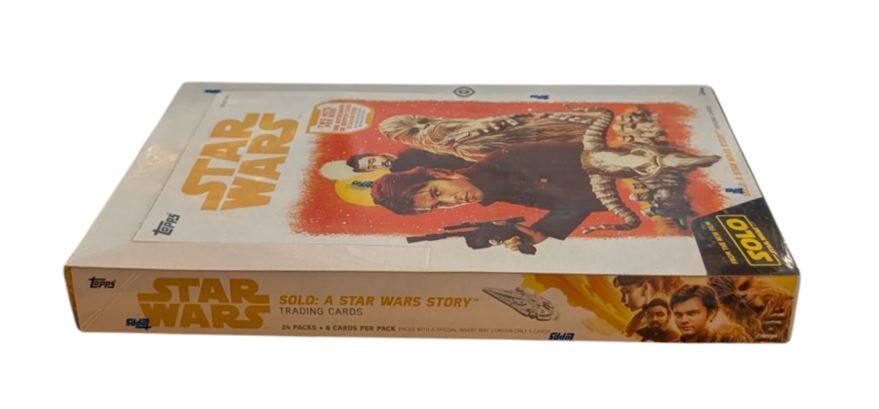 STAR WARS TEPPS TEPPS STAR SOLO: A STAR WARS STORY TRADING CARDS  
WARS 2% PACKS a CARDS PER PACK SHda A z0rO