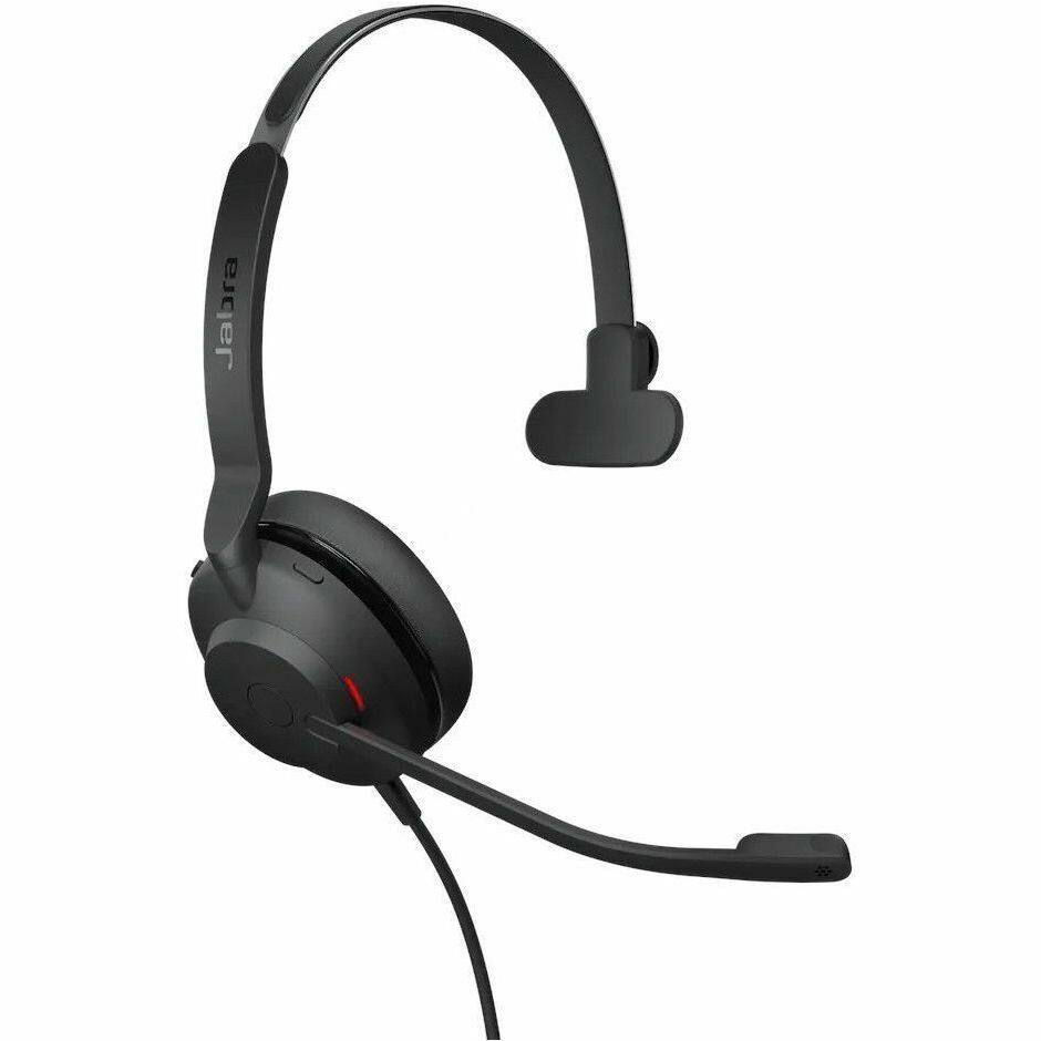 Alt View 2. Jabra - Jabra Evolve2 30 SE Headset - Mono - USB Type C, USB Type A - Wired - 20 Hz to 20 kHz - On-ear, Over-the-head - Monaural - Black.
