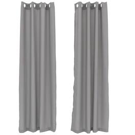 Sunnydaze - Simple Outdoor Curtain Panel - 52 in x 84 in - Set of 2 - Gray