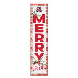 Jardine - Keene State Owls 12'' x 48'' Outdoor Merry Christmas Leaner - White