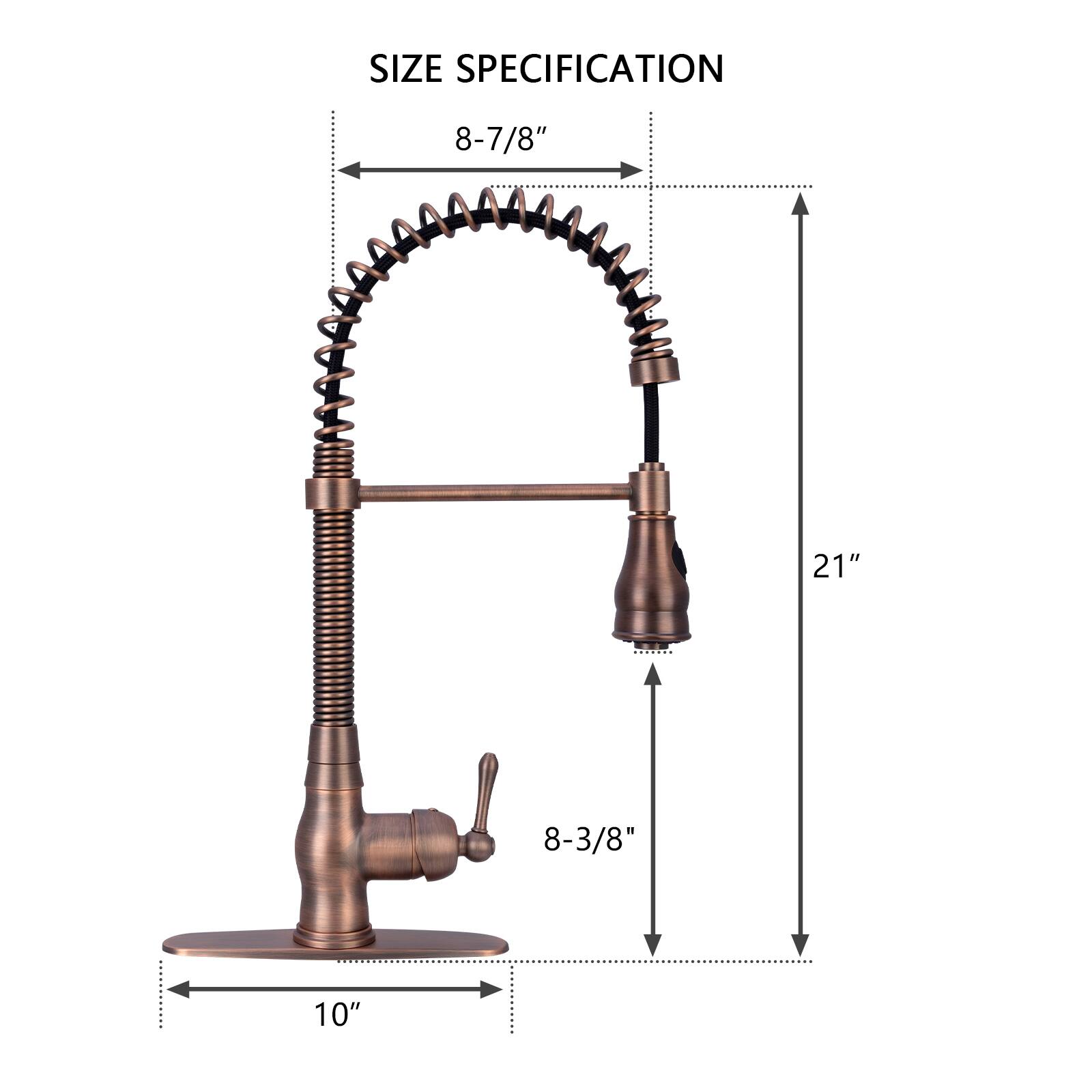 SIZE SPECIFICATION  
8-7/8"  
21"  
8-3/8"  
10"