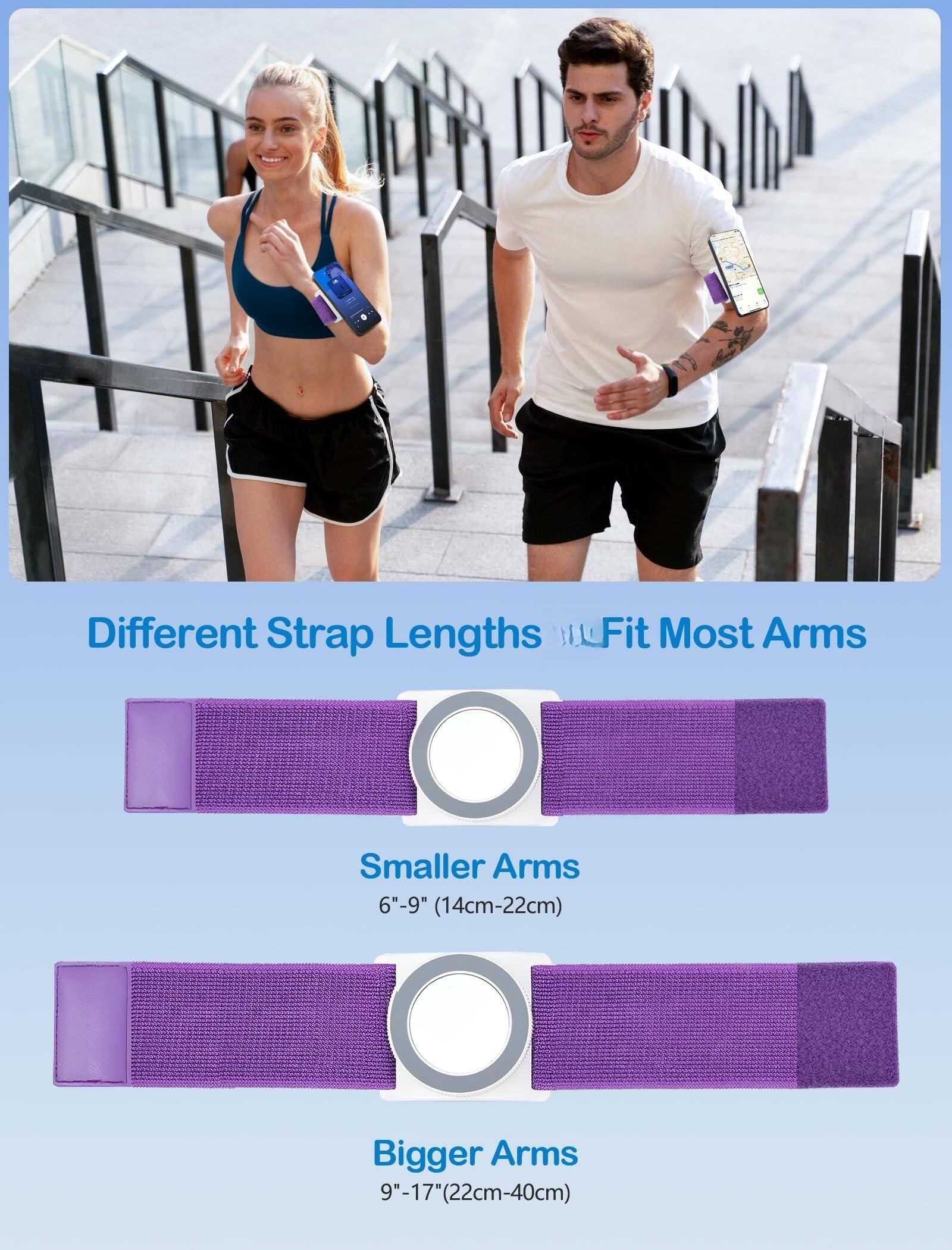 Different Strap Lengths Fit Most Arms

Smaller Arms  
6"-9" (14cm-22cm)

Bigger Arms  
9"-17" (22cm-40cm)