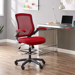Veer Drafting Chair by Modway - Red