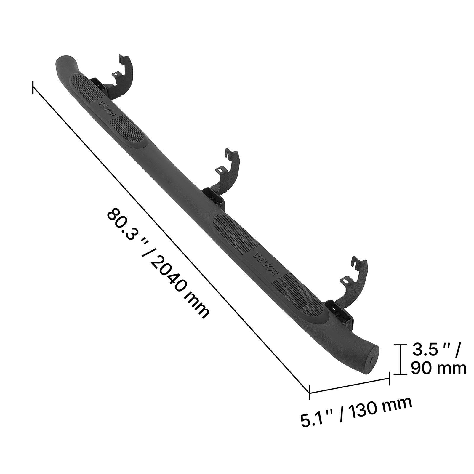 H 80.3" = I 2040 mm  
VEVOR  
3.5" / 90 mm  
5.1" / 130 mm