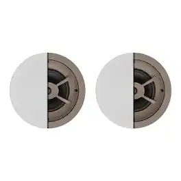 Proficient Audio - 6.5" 75-Watt Protege C606 2-Way In-Ceiling Speaker Pair, Polypropylene Woofer, Soft-Dome Tweeter, 8 Ohms - White