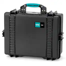 HPRC - 2600E Resin Hard Case without Foam, Black with Blue Handle