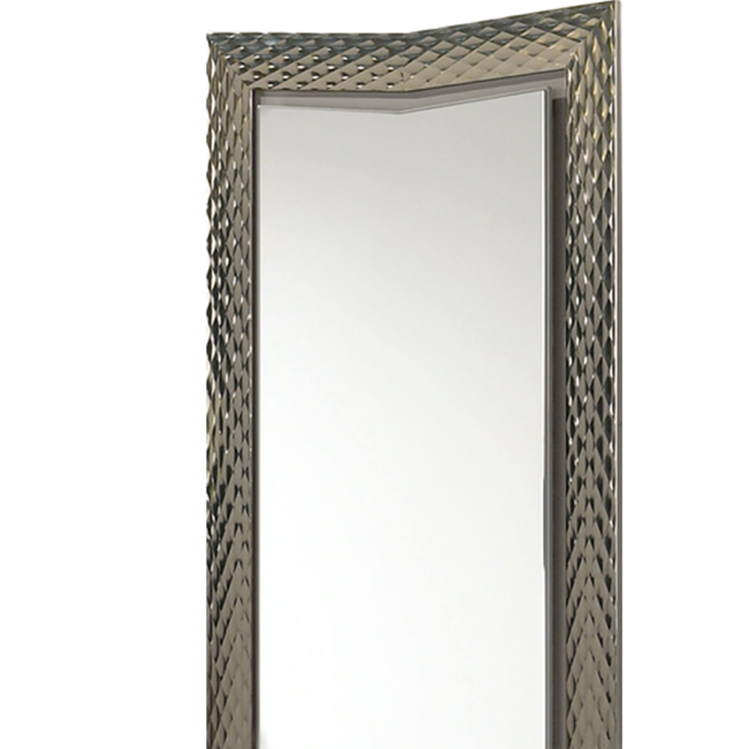 Alt View 1. Manhattan Lane - Vino 3pc Vanity Dressing Table Set w Stool, Satin Fabric, Rubberwood - Gray.