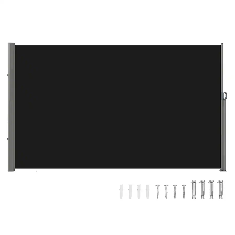 VEVOR Retractable Side Awning, 71''x 118'' Aluminum Outdoor Privacy ...
