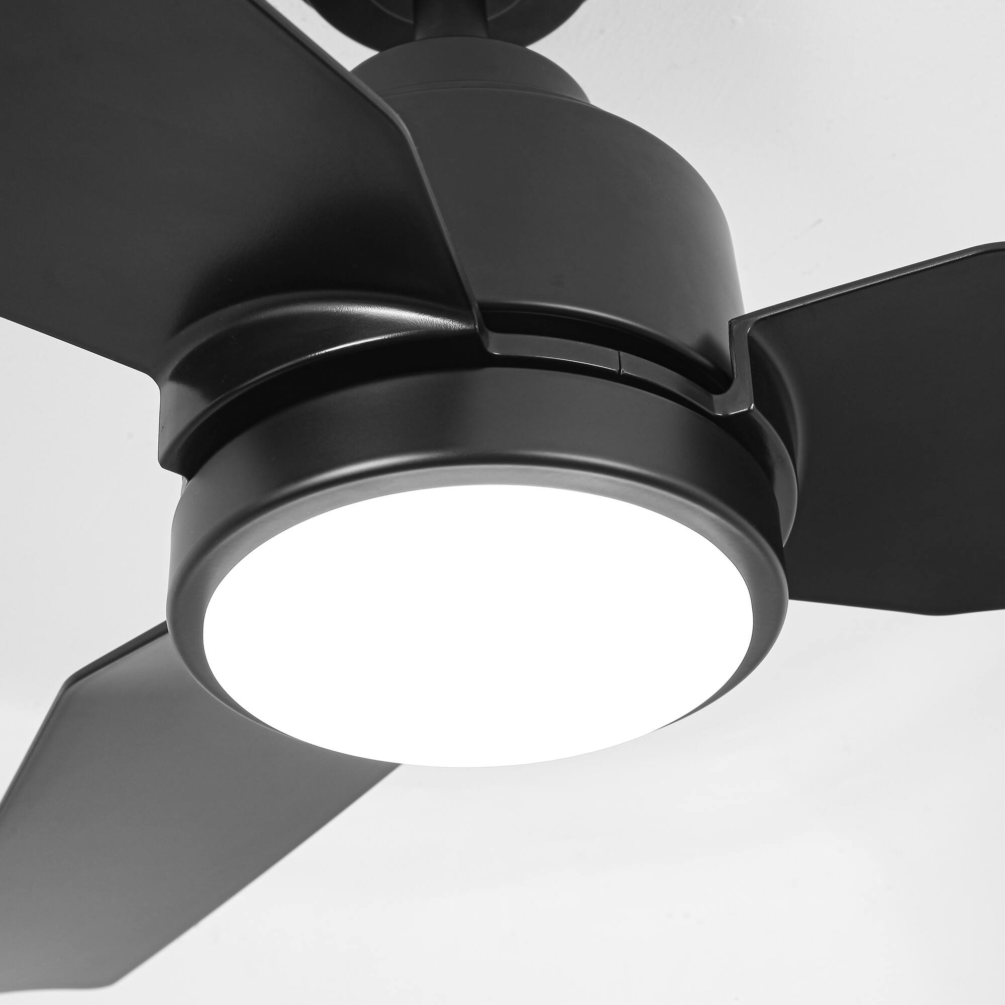 Alt View 10. Vaczon - 42" Industrial Black 3CCT Integrated LED Ceiling Fan with Remote and APP Control - Black.