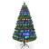 Front. Costway - 7'Pre-Lit Christmas Tree Fiber Optic Multicolor LED Lights - Green.