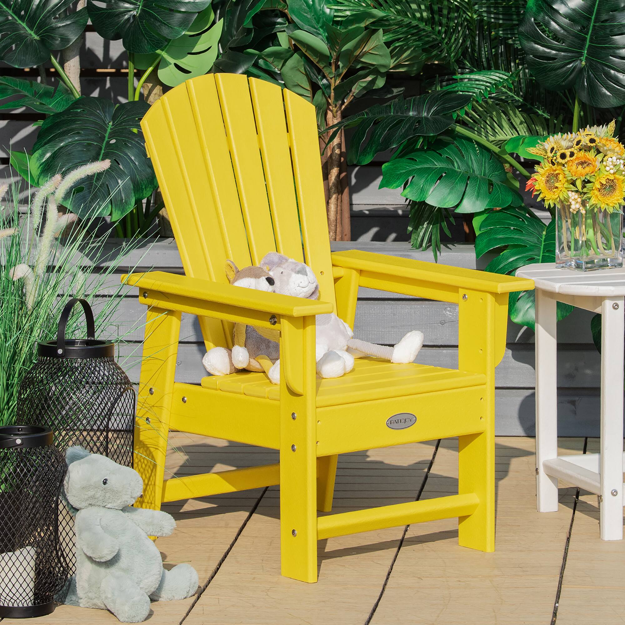 Alt View 1. Costway - Costway Patio Kids' Adirondack Chair Seat Weather Resistant for Ages 3-8 - Yellow.