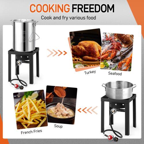 COOKING FREEDOM  
Cook and fry various food  

Turkey  
Seafood  
French Fries  
Soup