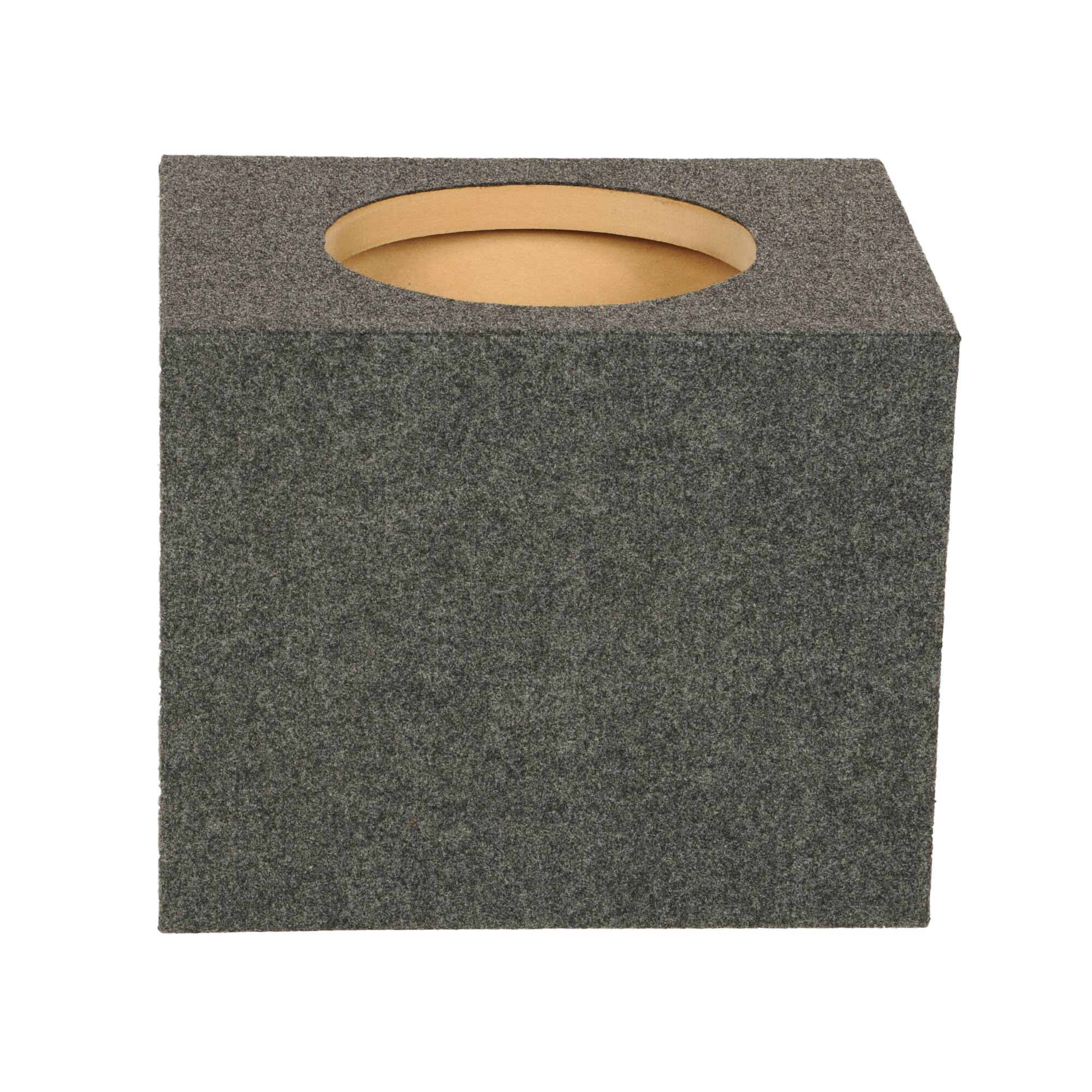 Alt View 3. QPower - QPower 10" Heavy-Duty Single Sealed Vehicle Subwoofer Enclosure Woofer Box, Gray - Charcoal Black.