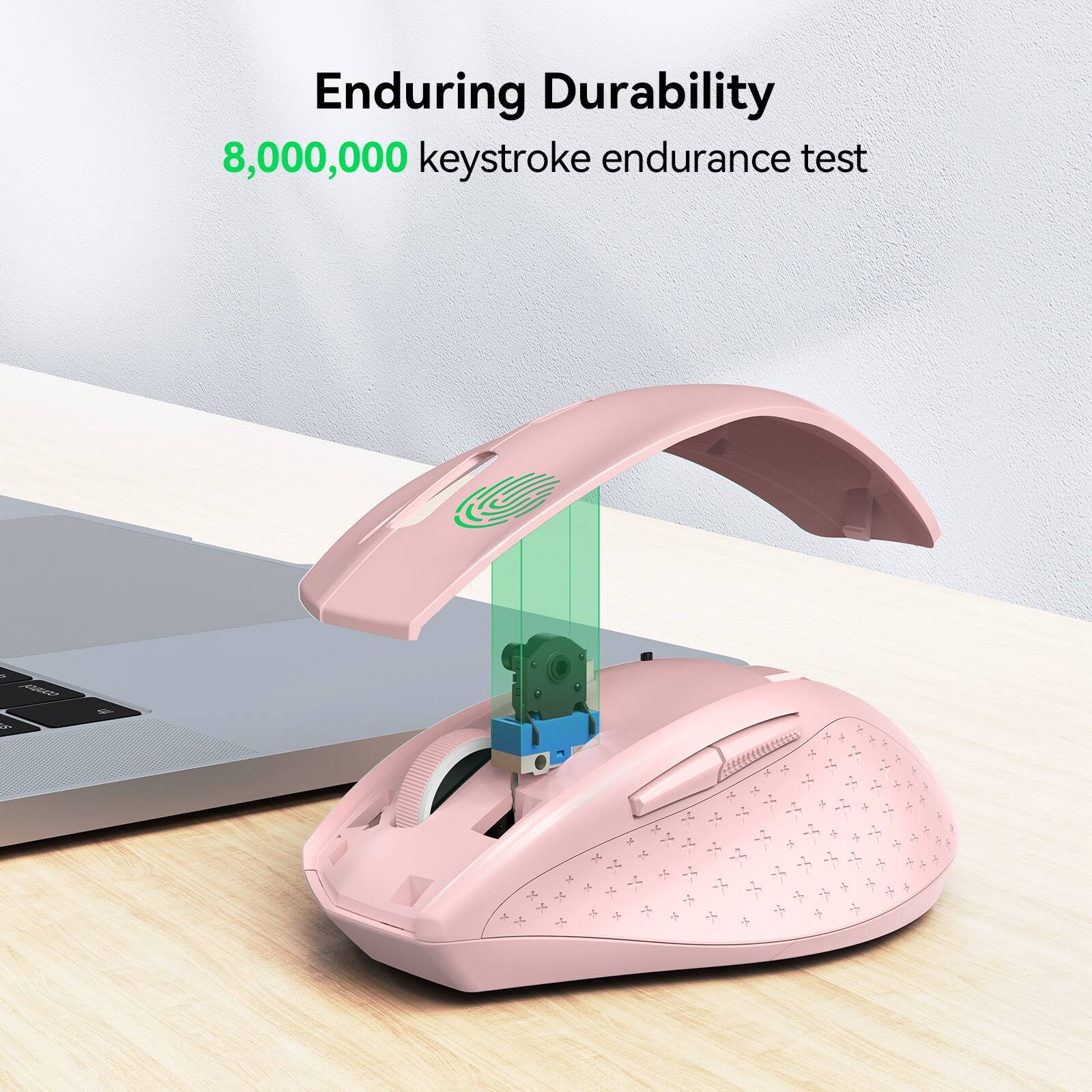 Enduring Durability  
8,000,000 keystroke endurance test