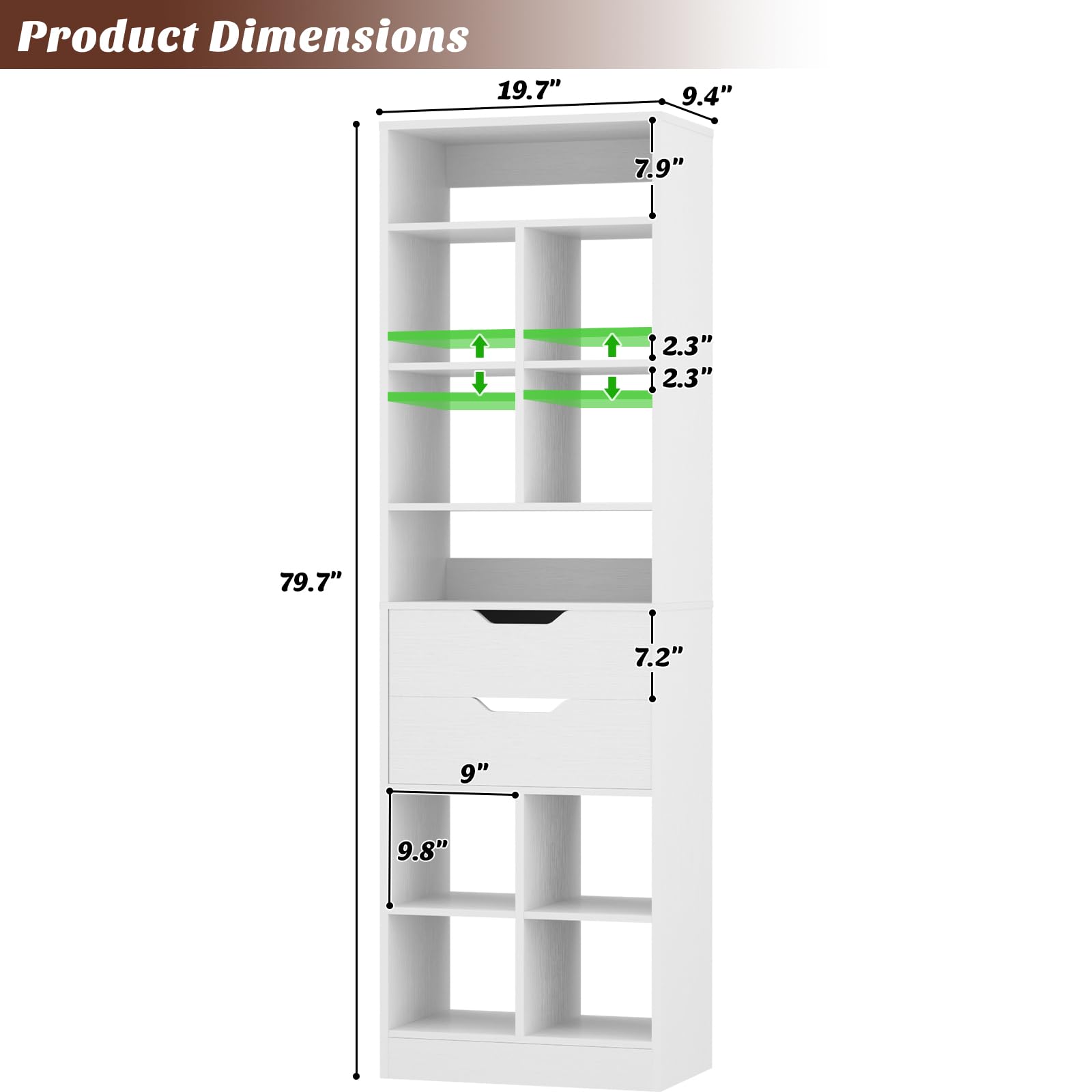 Product Dimensions: 19.7" x 9.4" x 7.9" x 12.3" x 12.3" x 79.7" x 7.2" x 9" x 9.8"