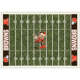 Imperial - Cleveland Browns 7'8'' x 10'9'' Home Field Rug - Multicolor