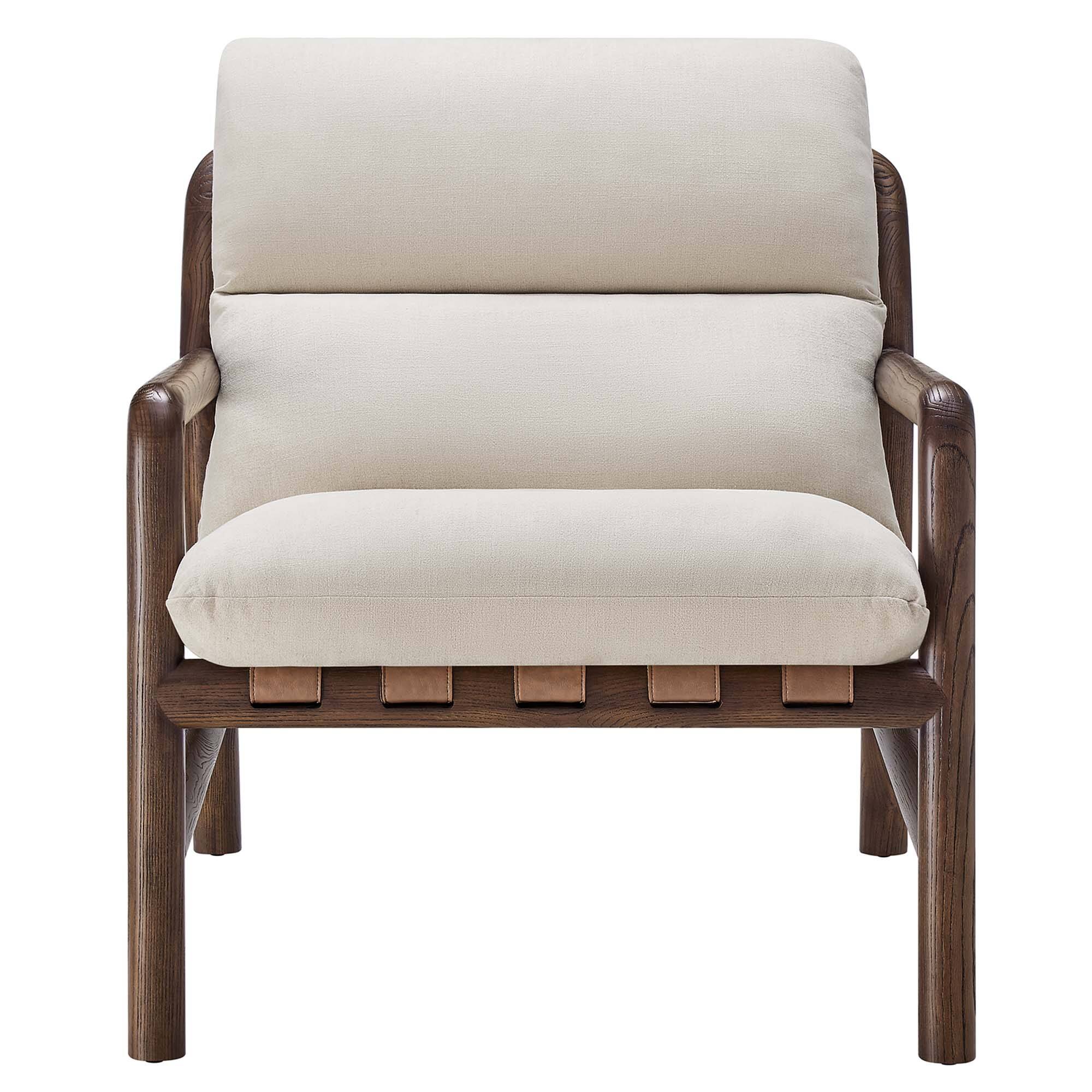 Alt View 5. Modway - Paxton Wood Sling Chair by Modway - Dune Fabric Walnut.