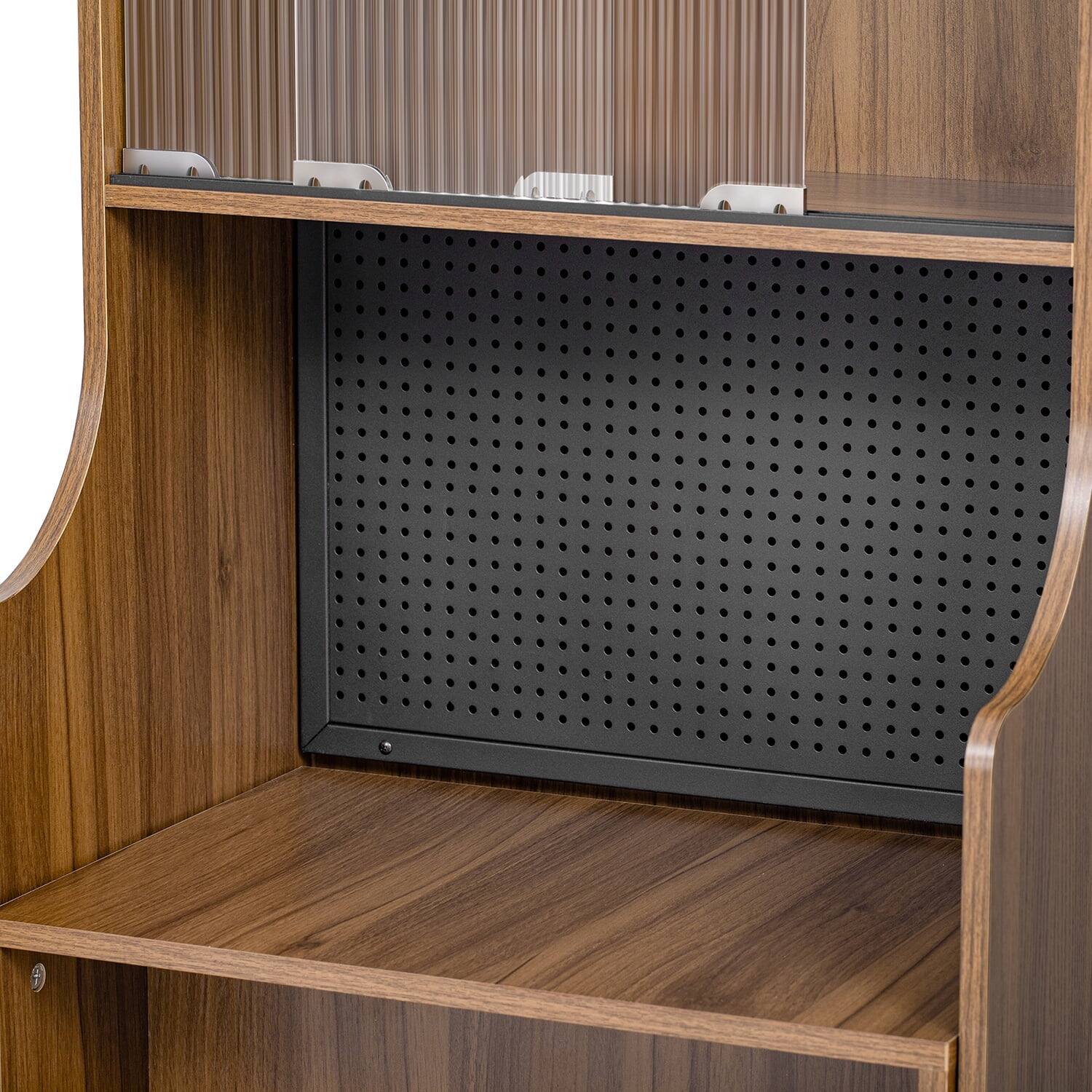 Alt View 1. Pefilos - 68" Cat House for Indoor Cats with Cat Scratcher Bed, Multi-Purpose Storage and Extendable Table.