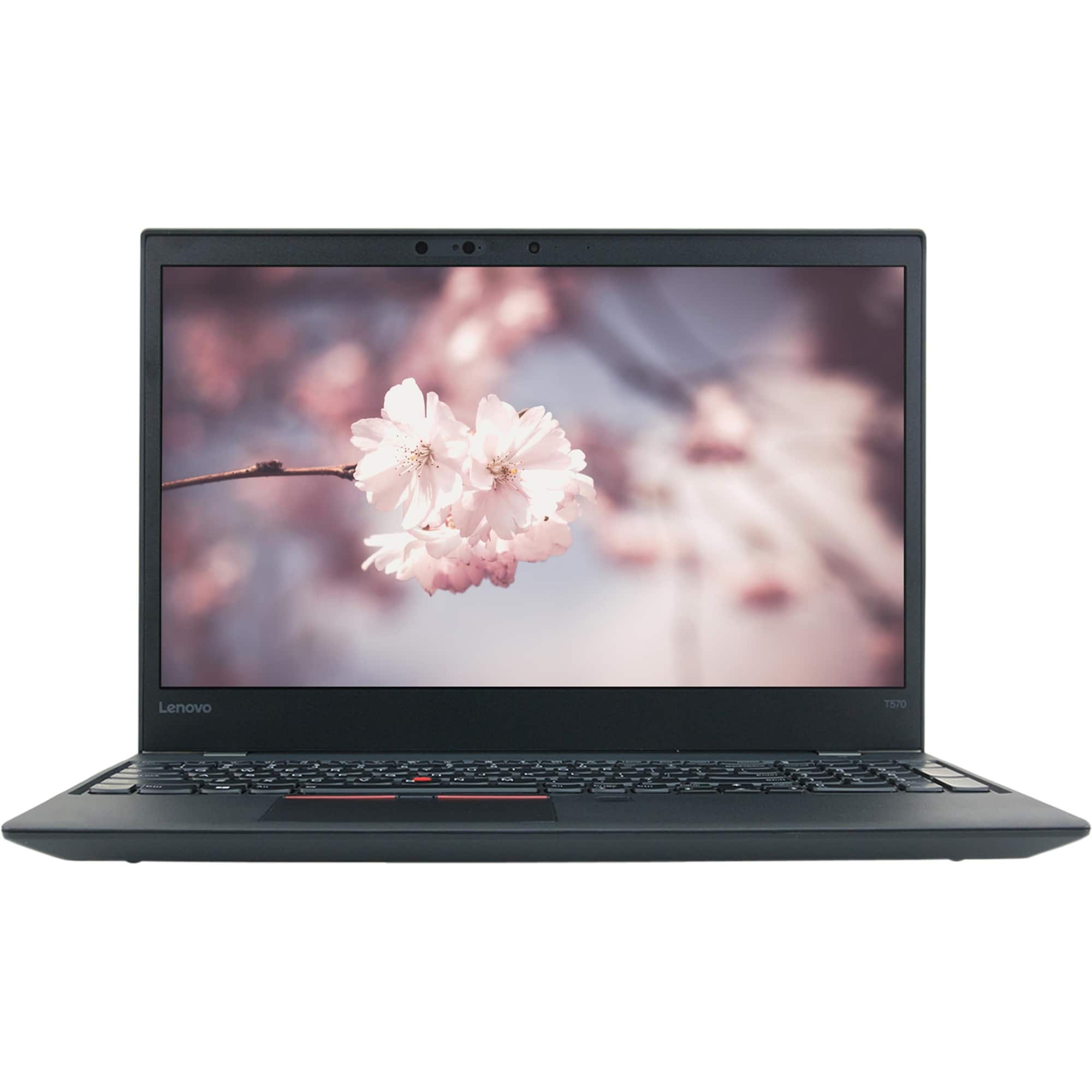 Front. Lenovo - 15.6" Refurbished 1920 x 1080 FHD - Intel 6th Gen Core i5-6300U with 16GB RAM - Intel HD Graphics 520 - 256GB SSD - Black.