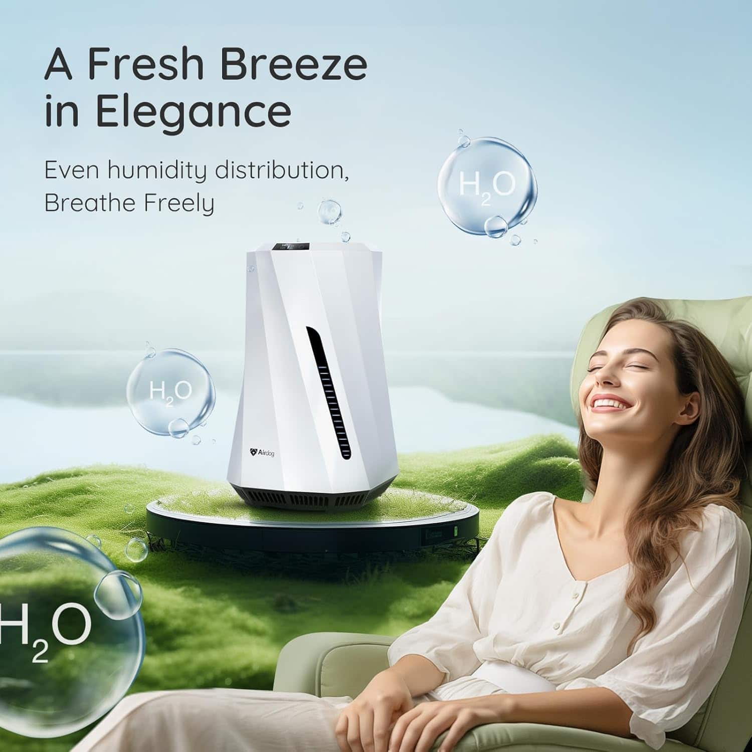 Airdog MOI Mold Free Evaporative Humidifier White H5 - Best Buy