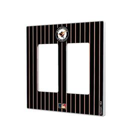 Keyscaper - Baltimore Orioles 1966-1969 Cooperstown Pinstripe Double Rocker Light Switch Plate - Multicolor