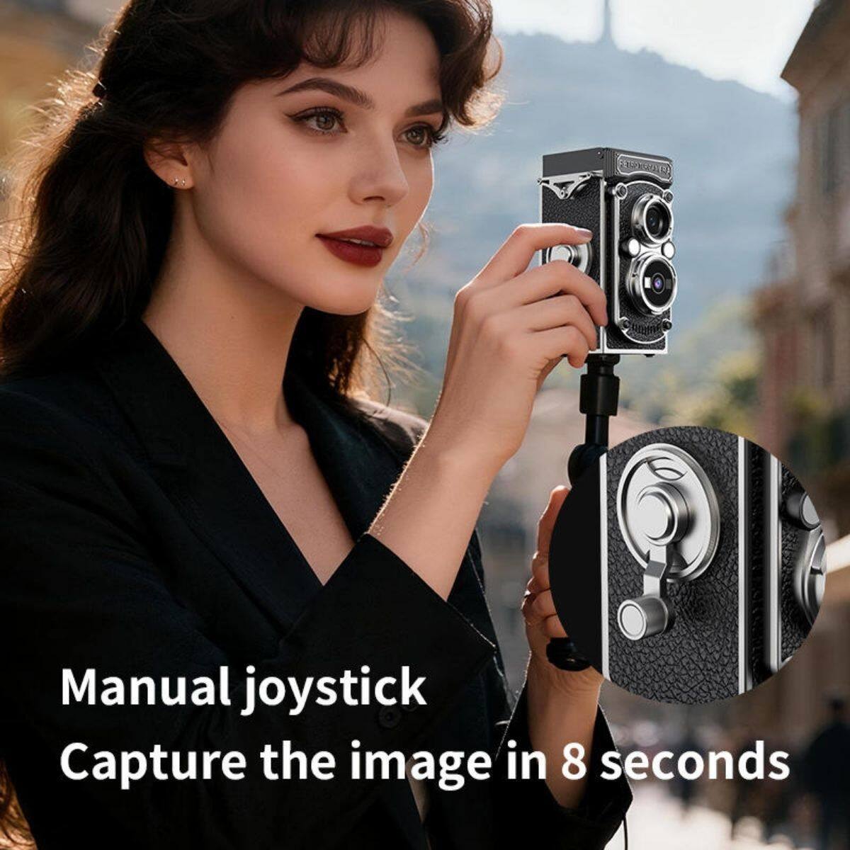 Manual joystick  
Capture the image in 8 seconds