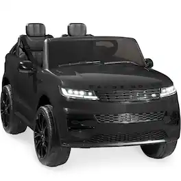 Best Choice Products - Kids 24V 2-Seater Licensed Range Rover Ride-On Car w/ Parent Control 132lb Weight Capacity - Black