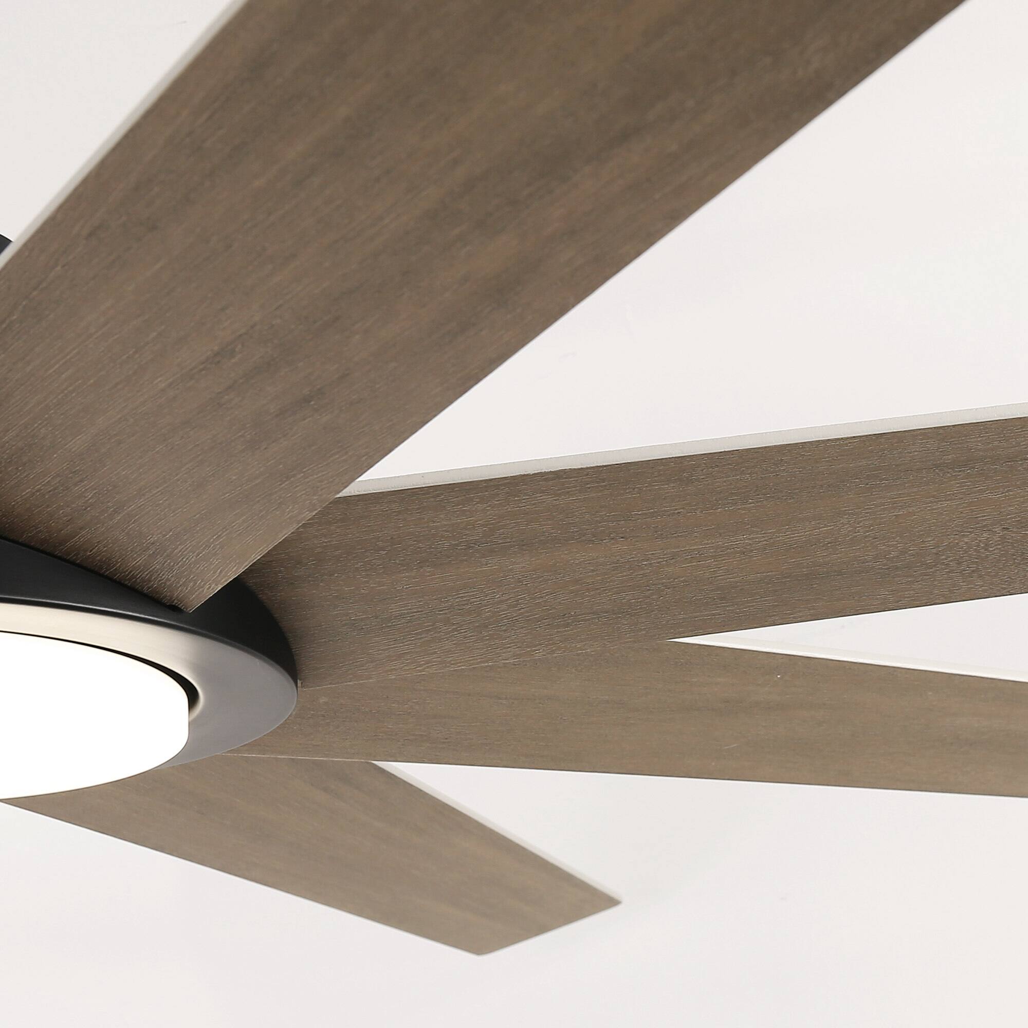 Alt View 10. Parrot Uncle - 60" Farmhouse Large Windmill Dimmable Ceiling Fan with Light and Remote - Matte Black.