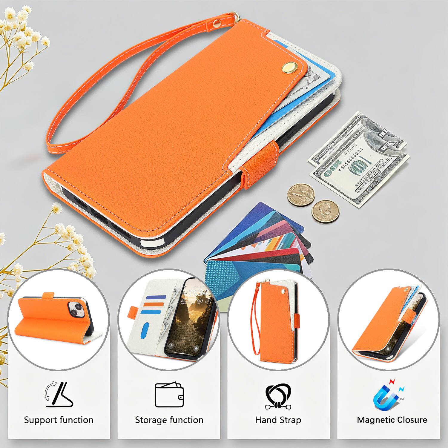 ME. i SOD 5SO S TVCEN - GOO 1134

Support function
Storage function
Hand Strap
Magnetic Closure