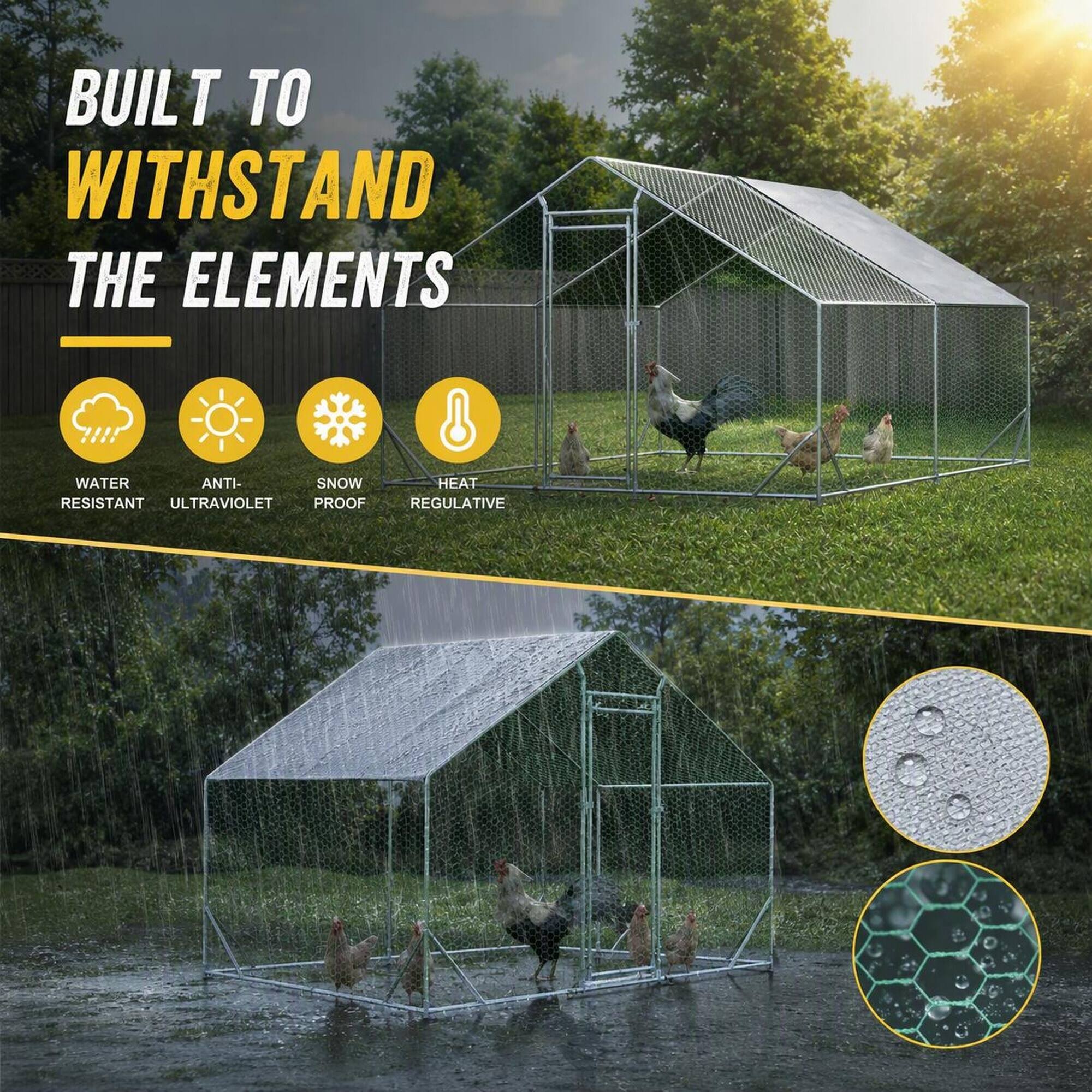 BUILT TO WITHSTAND THE ELEMENTS

- WATER RESISTANT
- ANTI-ULTRAVIOLET
- SNOW PROOF
- HEAT REGULATIVE