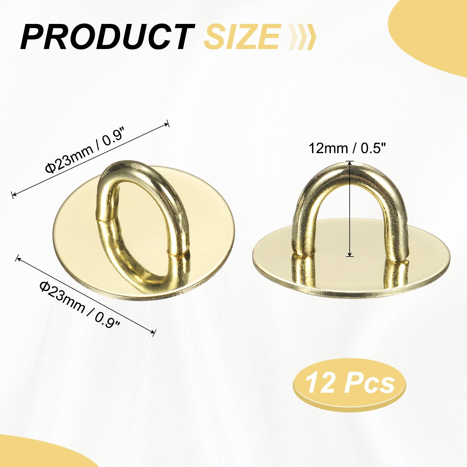 PRODUCT SIZE >>  
- Ø23mm / 0.9"  
- 12mm / 0.5"  
- 12 Pcs